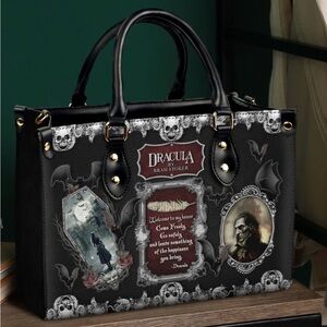 Dracula Themed Black Mini Bag